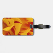 2トーン素晴らしレッドイエローモンセルラチューリップ ラゲッジタグ (裏面横)