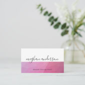 2トーン色 | マゼンタ幾何学模様 名刺 (スタンド正面)