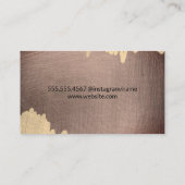 2トーン芸術的メタリック 名刺 (裏面)