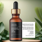 2トーン黒白ドロッパーボトルラベル ラベル