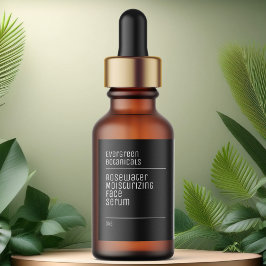 2トーン黒白ドロッパーボトルラベル ラベル