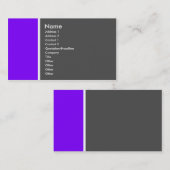 2トーン(バイオレットとグレー) カスタマイズ - 名刺 (正面/裏面)