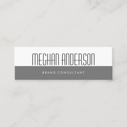 2トーン |ミニマル | スキニー名刺 (正面)