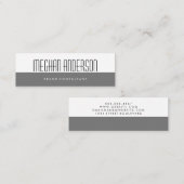 2トーン |ミニマル | スキニー名刺 (正面/裏面)