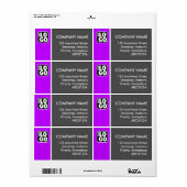 2トーン – 紫とグレー ラベル (フルシート)