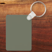 2トーンMossグリーンキーチェーン(カスタマイズ可能) キーホルダー (裏面)