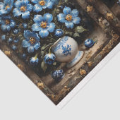 2ドアキャビネット用の白とサーリアンフラワー 薄葉紙 (詳細)