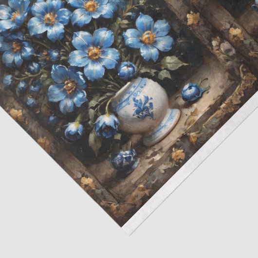 2ドアキャビネット用の白とサーリアンフラワー 薄葉紙 (詳細)