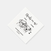 2ドッグズドードルスケッチドリンク私たち結婚の スタンダードカクテルナプキン (角)