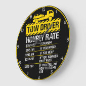 2ドライバ：黄色の私の時給 ラージ壁時計 (傾斜)