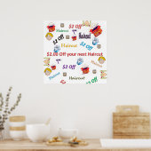 2ドル。次のヘアカットのポスターマットから ポスター (キッチン)