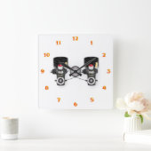 2ニトロメタンRCモーター スクエア壁時計 (ホーム)