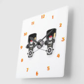 2ニトロメタンRCモーター スクエア壁時計 (傾斜)