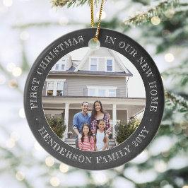 2ハウスフォトファーストクリスマスニューホームチョークフェイクボード セラミックオーナメント