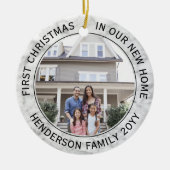 2ハウスフォトファーストクリスマスニューホームフェイク大理石 セラミックオーナメント (正面)