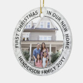 2ハウスフォトファーストクリスマスニューホームフェイク大理石 セラミックオーナメント (左)