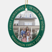 2ハウスフォト1stクリスマスニューホームブラシグリーン セラミックオーナメント (左)
