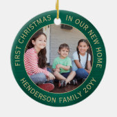 2ハウスフォト1stクリスマスニューホームブラシグリーン セラミックオーナメント (裏面)