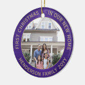 2ハウスフォト1stクリスマスニューホームブラシ付き紫 セラミックオーナメント (左)