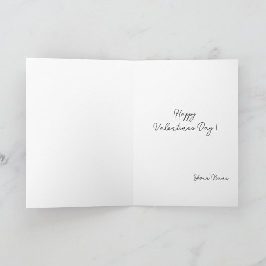 2ハッピーハート自転車可愛いバレンタインデー カード (内部)