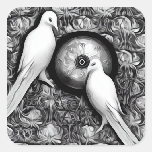 2ハト スクエアシール (正面)