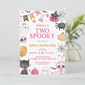 2ハロウィン不気味かわいい幽霊誕生日パーティー 招待状 (スタンド正面)