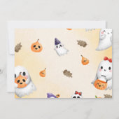 2ハロウィン不気味かわいい幽霊誕生日写真 招待状 (裏面)