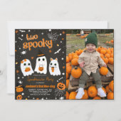 2ハロウィン不気味かわいい幽霊2nd誕生日 招待状 (正面)