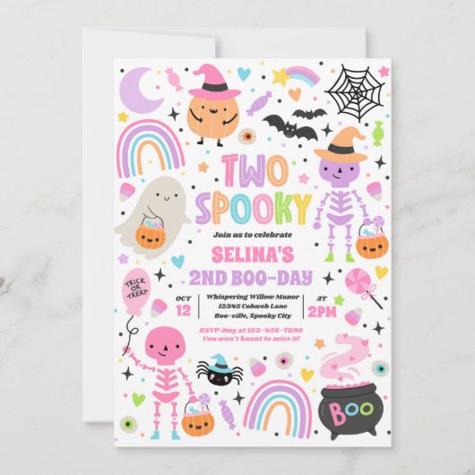 2ハロウィン不気味かわいこちゃん2nd誕生日パーティー 招待状 (正面)