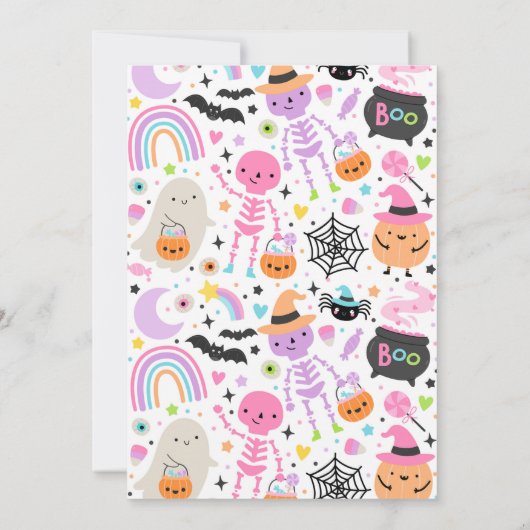 2ハロウィン不気味かわいこちゃん2nd誕生日パーティー 招待状 (裏面)