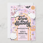 2ハロウィン不気味グルービー幽霊2nd誕生日 招待状 (正面)