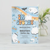 2ハロウィン不気味グルービー幽霊2nd誕生日 招待状 (スタンド正面)