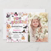 2ハロウィン不気味グルービー幽霊2nd誕生日 招待状 (正面)