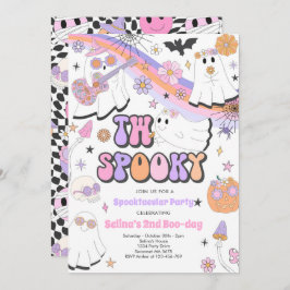 2ハロウィン不気味グルービー幽霊2nd誕生日 招待状