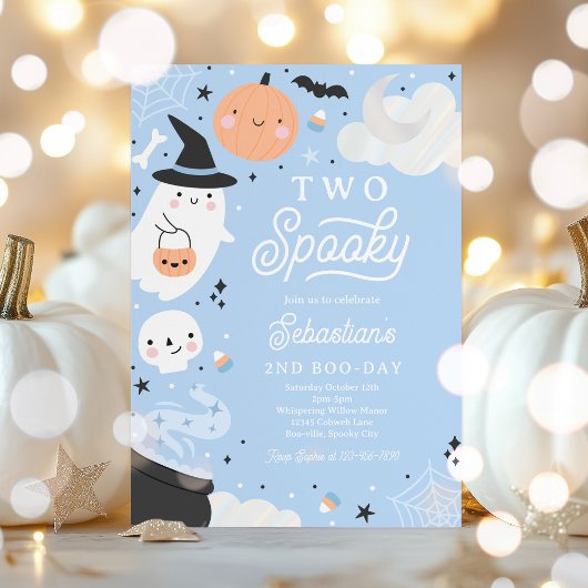 2ハロウィン不気味ーブリー幽霊2nd誕生日パーティー 招待状
