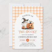 2ハロウィン不気味幽霊2回目の誕生日 招待状 (正面)