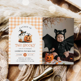 2ハロウィン不気味幽霊2ndバースデーフォト 招待状