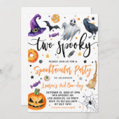 2ハロウィン不気味2回目の誕生日招待状 招待状 (正面/裏面)