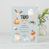 2ハロウィン不気味2回目の誕生日招待状 招待状 (スタンド正面)