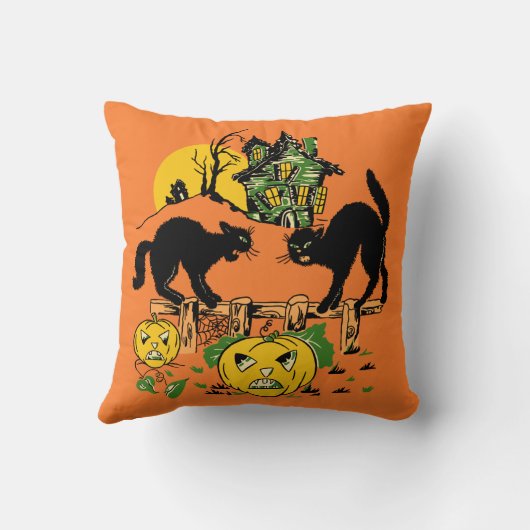 2ハロウィーンブラックキャッツとハ幽霊のよく出るウス クッション (裏面)