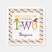 2ハロウィーン2回目の誕生日を迎える私たちの小さなブー スタンダードカクテルナプキン (正面)