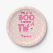 2ハロウィーン2回目の誕生日を迎える私たちの小さなブー ペーパープレート (正面)