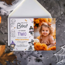 2ハロウィーン2回目の誕生日を迎える私たちの小さなブー 招待状