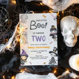 2ハロウィーン2回目の誕生日を迎える私たちの小さなブー 招待状