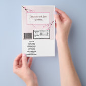 2ハーシーの大きなバーラッパーピンクのさくらんぼ花 チラシ (ハンドル)