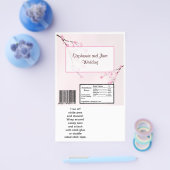 2ハーシーの大きなバーラッパーピンクのさくらんぼ花 チラシ (シングル)