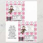 2ハーシーの大きなバーラッパーピンクの靴下モンキー チラシ (正面)