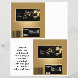 2ハーシーの大きなバーラッパーMis XV金ゴールド チラシ