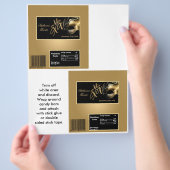 2ハーシーの大きなバーラッパーMis XV金ゴールド チラシ (手)