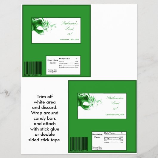 2ハーシーの大きなバーラッパ甘い16緑 チラシ (正面)